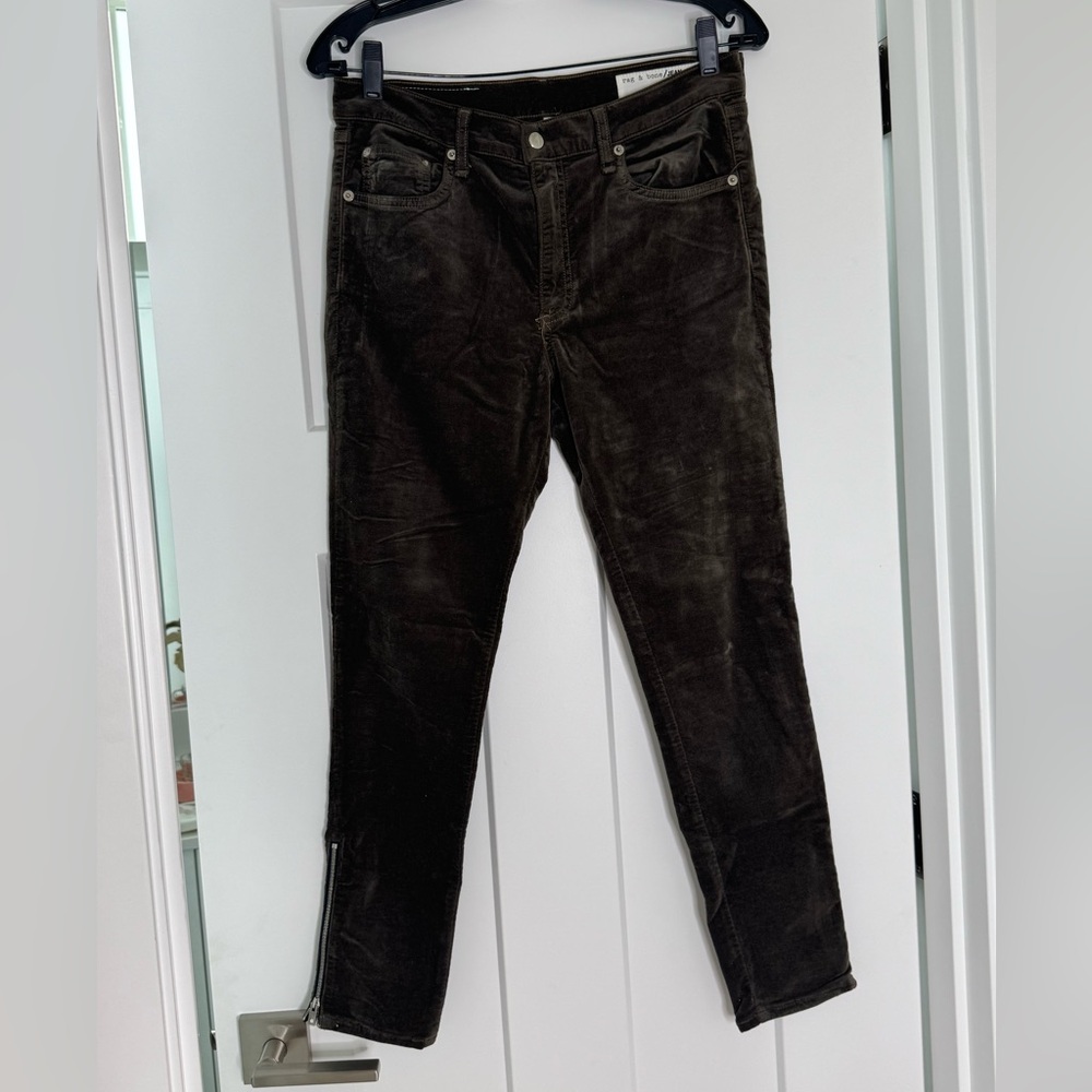Rag and Bone velvet skinny jean capris NWT